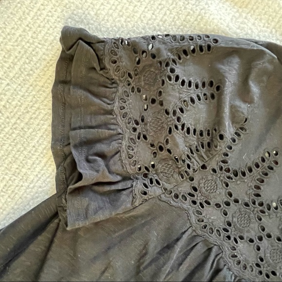 NWT STYLE & CO Sunbreak Eyelet Black Babydoll Smock Dress XL - Picture 6 of 10